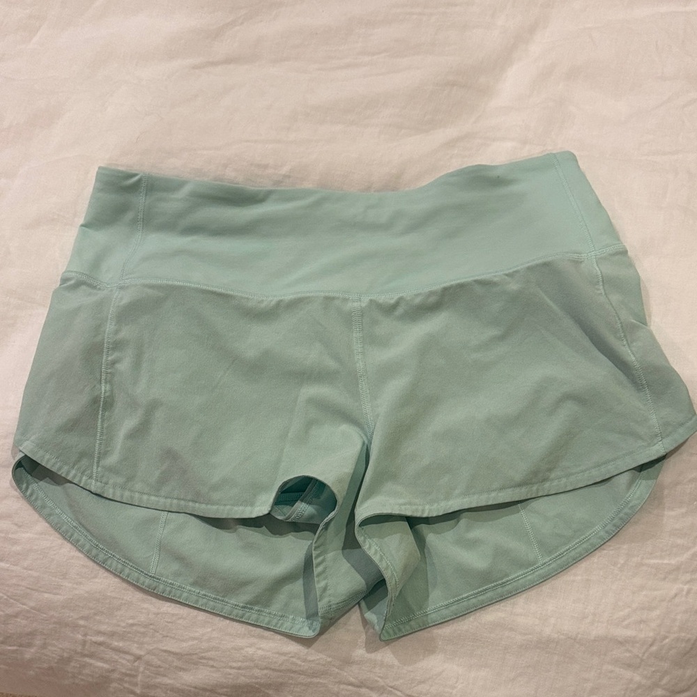 lululemon speed up short Mint Green Women’s Athletic Shorts high rise 2.5 size 8